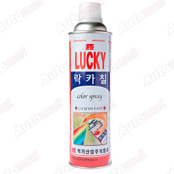 Краска-аэрозоль LUCKY белая матовая, 0,53л УТ-00001166 